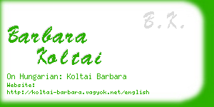 barbara koltai business card